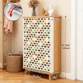 Kate McEnroe New York Mid Century Modern Flip Drawer Shoe Cabinet, Scandinavian Geometric Entryway Organizer, Retro MCM Storage UnitShoe StorageVXXCsEZday