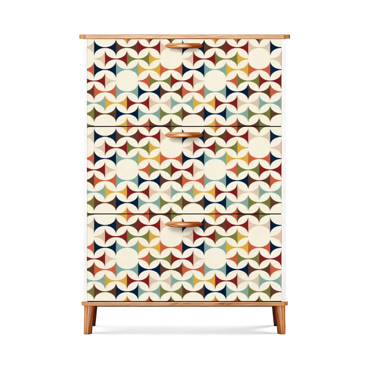 Kate McEnroe New York Mid Century Modern Flip Drawer Shoe Cabinet, Scandinavian Geometric Entryway Organizer, Retro MCM Storage UnitShoe StorageVXXCsEZday