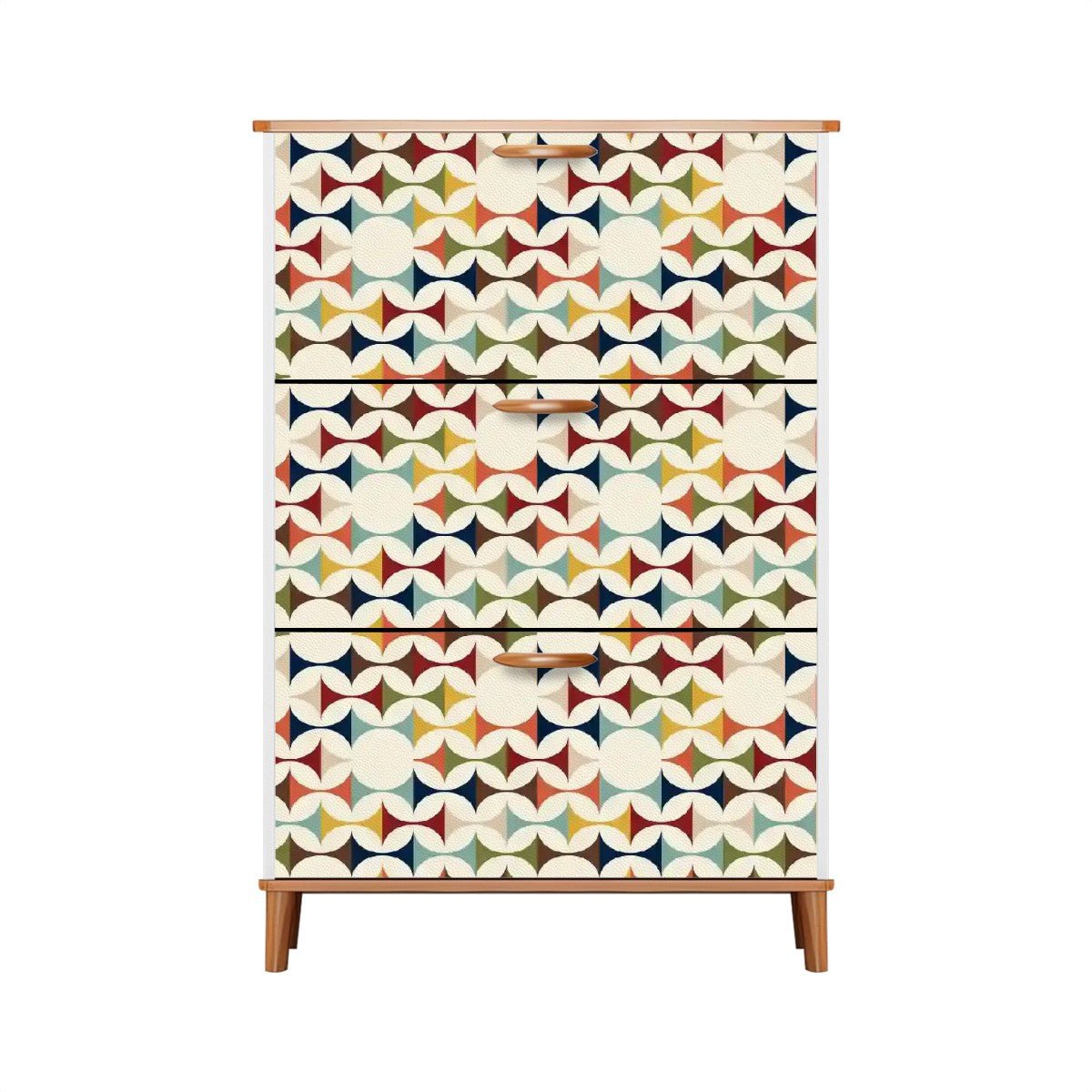 Kate McEnroe New York Mid Century Modern Flip Drawer Shoe Cabinet, Scandinavian Geometric Entryway Organizer, Retro MCM Storage UnitShoe StorageVXXCsEZday
