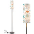 Kate McEnroe New York Mid Century Modern Floor Lamp, Retro Atomic Print Linen Shade, Tall MCM Accent LightFloor Lamps7jmX7Q5G3T