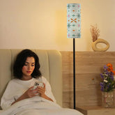 Kate McEnroe New York Mid Century Modern Floor Lamp, Retro Atomic Starburst Linen Shade, 1950s MCM LampFloor Lampswk8PaDY5VB