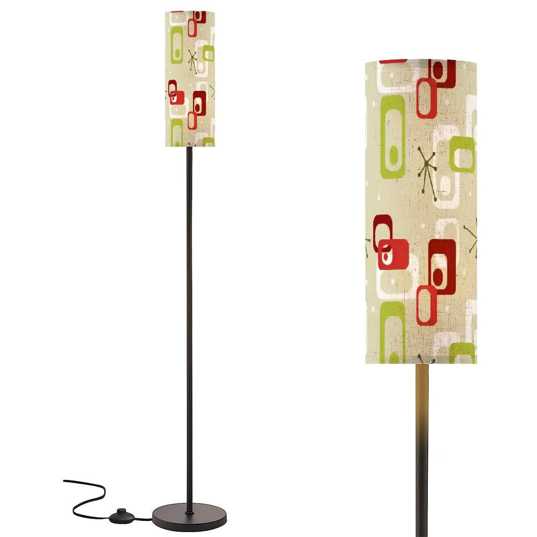 Kate McEnroe New York Mid Century Modern Floor Lamp, Retro Cylinder Shade Accent Light, Atomic Geometric Living Room LightingFloor Lamps3ocbn6xUoT