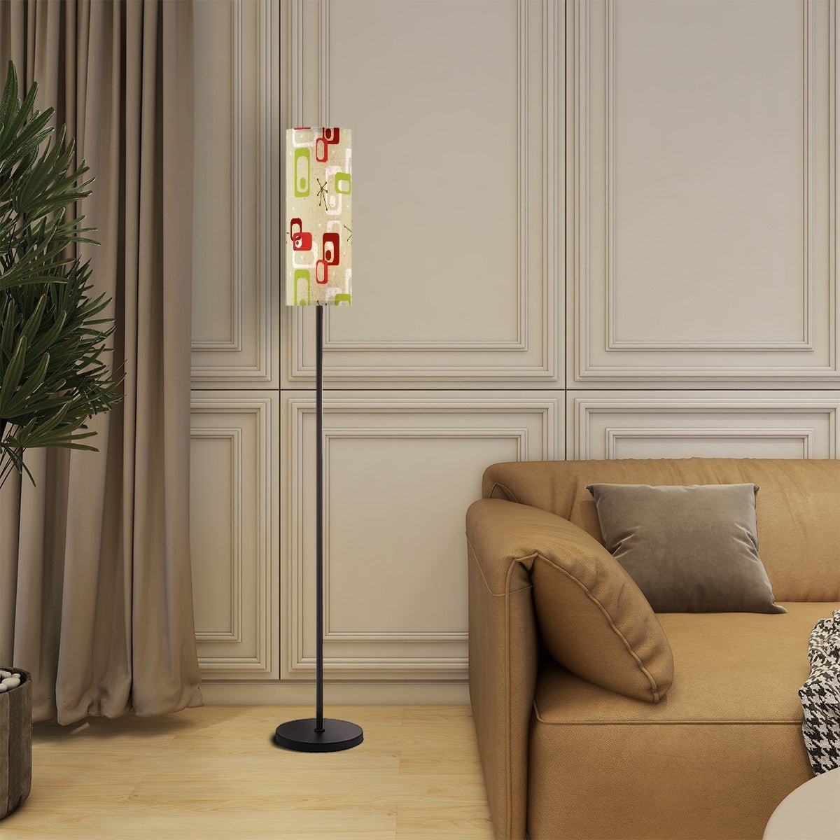 Kate McEnroe New York Mid Century Modern Floor Lamp, Retro Cylinder Shade Accent Light, Atomic Geometric Living Room LightingFloor Lamps3ocbn6xUoT