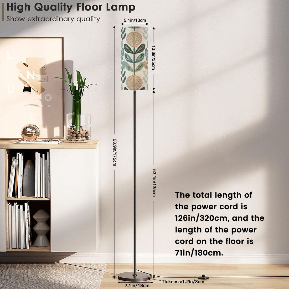 Kate McEnroe New York Mid Century Modern Floor Lamp Scandi Botanical Retro Home DecorSlim Floor LampswYd7e6DBzR