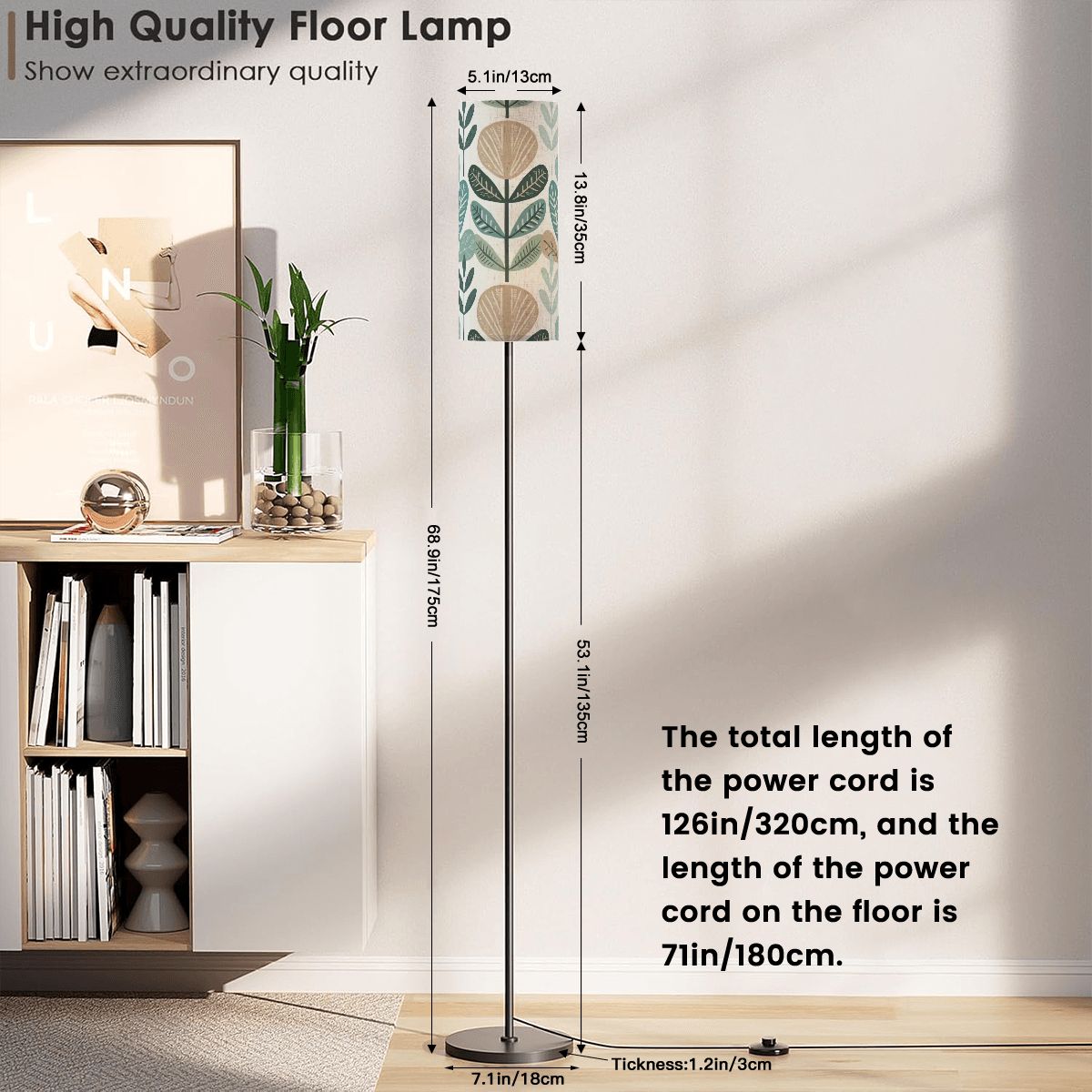 Kate McEnroe New York Mid Century Modern Floor Lamp Scandi Botanical Retro Home DecorSlim Floor LampswYd7e6DBzR
