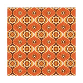 Kate McEnroe New York Mid Century Modern Flower Power Orange Brown Tablecloth, Retro 70s Groovy Dining AccentTablecloths22467118065939254784