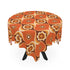 Kate McEnroe New York Mid Century Modern Flower Power Orange Brown Tablecloth, Retro 70s Groovy Dining AccentTablecloths22467118065939254784
