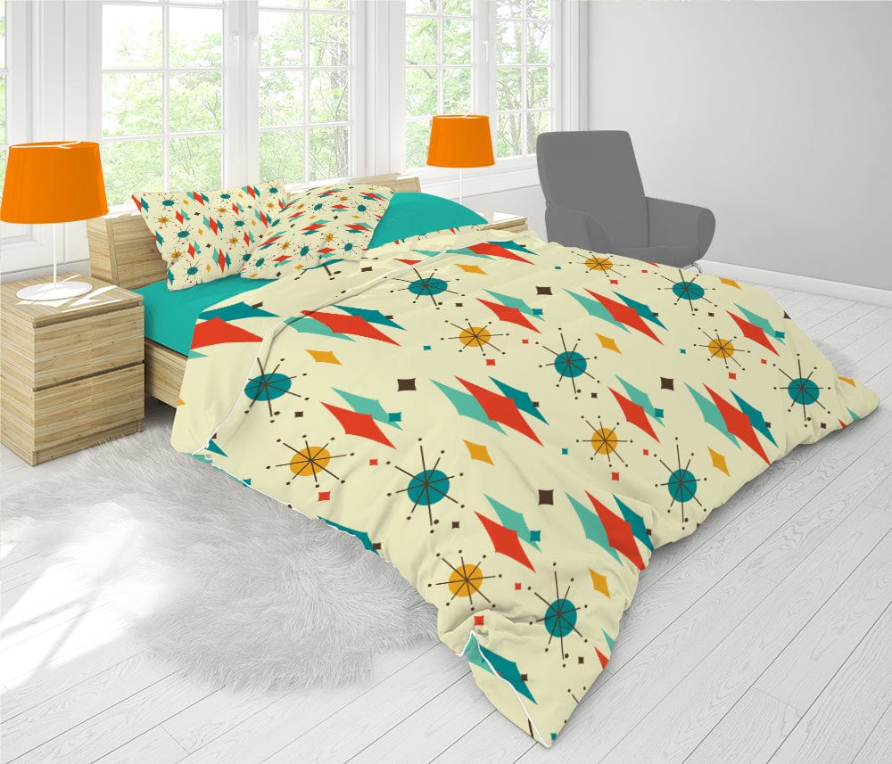 Kate McEnroe New York Mid Century Modern Franciscan Diamond Starburst 3 - Piece Bedding Set3 - Piece Bedding SetDG1489239DXH2325D