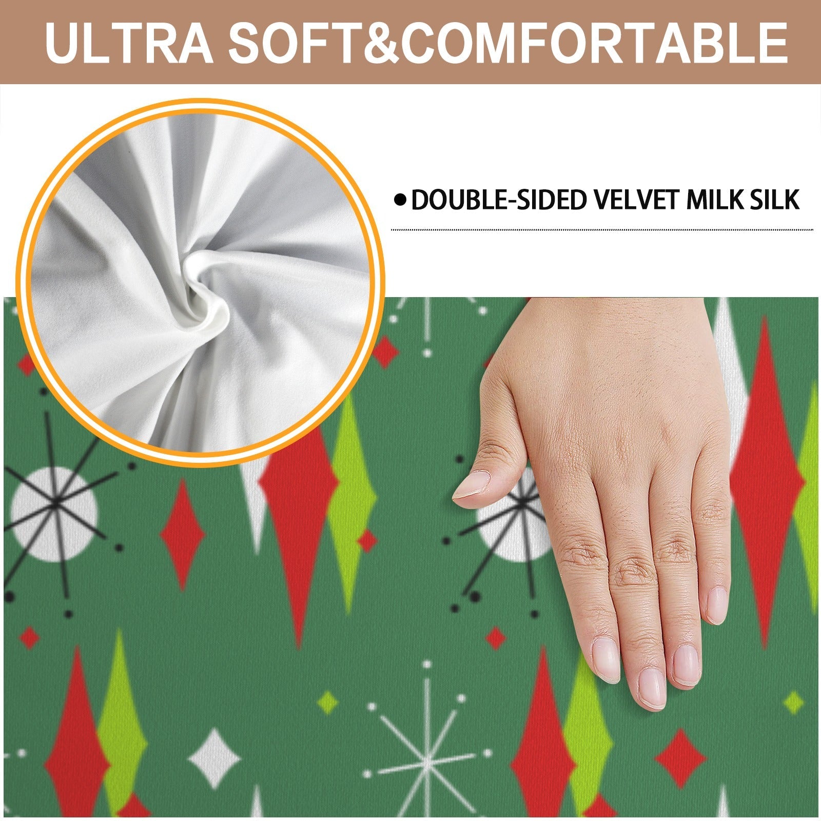 Kate McEnroe New York Mid Century Modern Franciscan Diamond Starburst Green Christmas Dining Chair SlipcoversChair SlipcoversD3232915