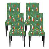 Kate McEnroe New York Mid Century Modern Franciscan Diamond Starburst Green Christmas Dining Chair SlipcoversChair SlipcoversD3232917