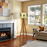Kate McEnroe New York Mid Century Modern Franciscan Diamond Starburst Tripod Floor LampTripod Floor Lamps431IOu5gCR