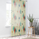 Kate McEnroe New York Mid Century Modern Franciscan Diamond Starburst Window Curtain, Retro 50s MCM Living Room, Bedroom PanelsWindow CurtainsW3D - FSC - STB - SH2