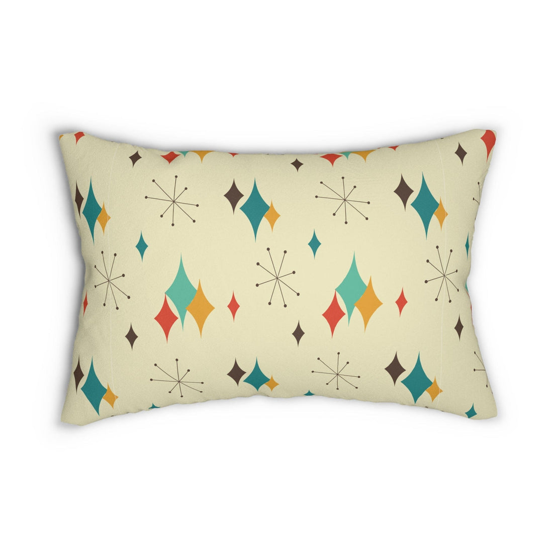 Printify Mid Century Modern Franciscan Starburst Lumbar Pillow, Atomic Age Design, Retro Groovy Throw Cushion, Vintage 50s Vibe, Funky Sofa Accent Home Decor 20&quot; × 14&quot; 72775655124629947286
