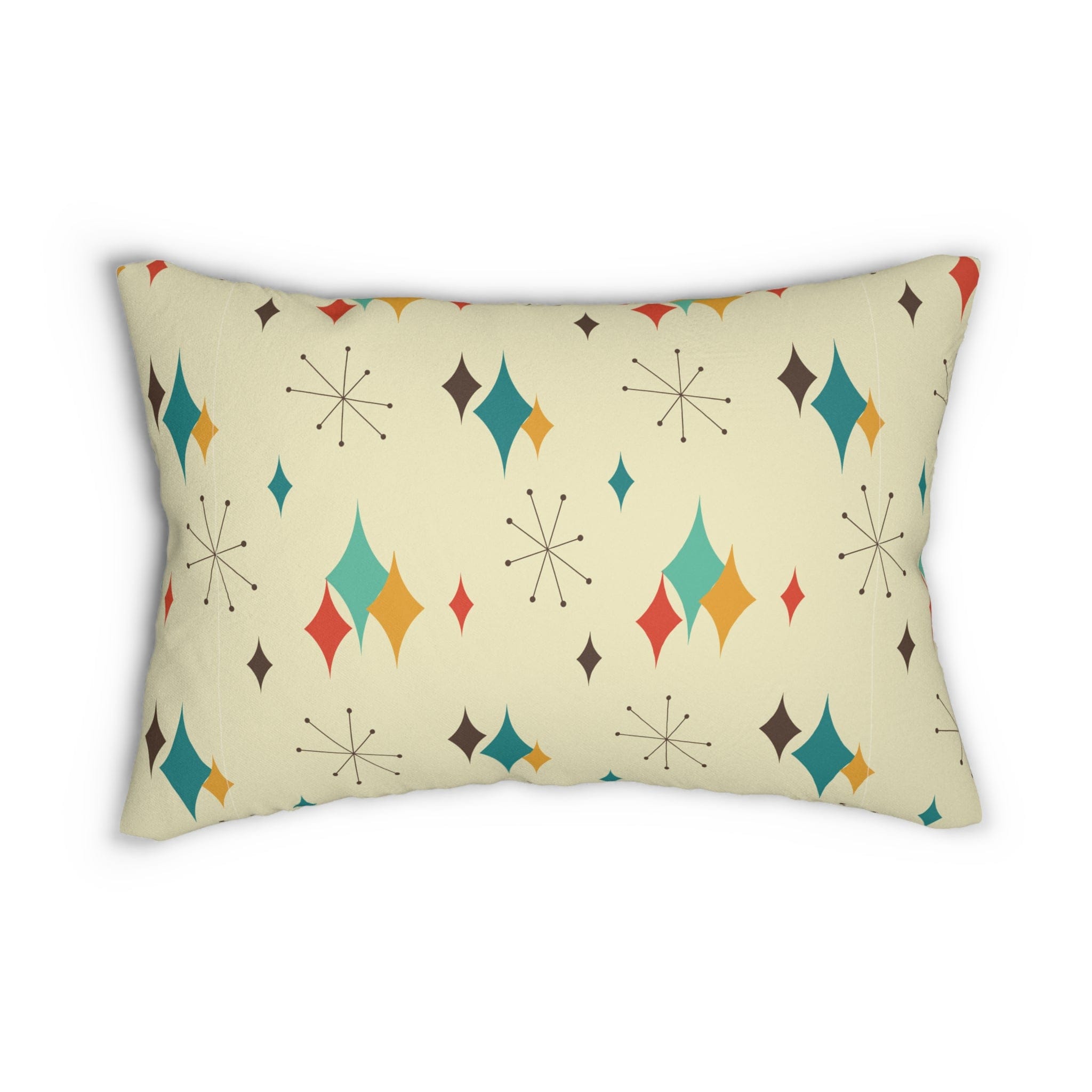 Kate McEnroe New York Mid Century Modern Franciscan Starburst Lumbar Pillow, Atomic Age Design, Retro Groovy Throw Cushion, Vintage 50s Vibe, Funky Sofa AccentThrow Pillows72775655124629947286