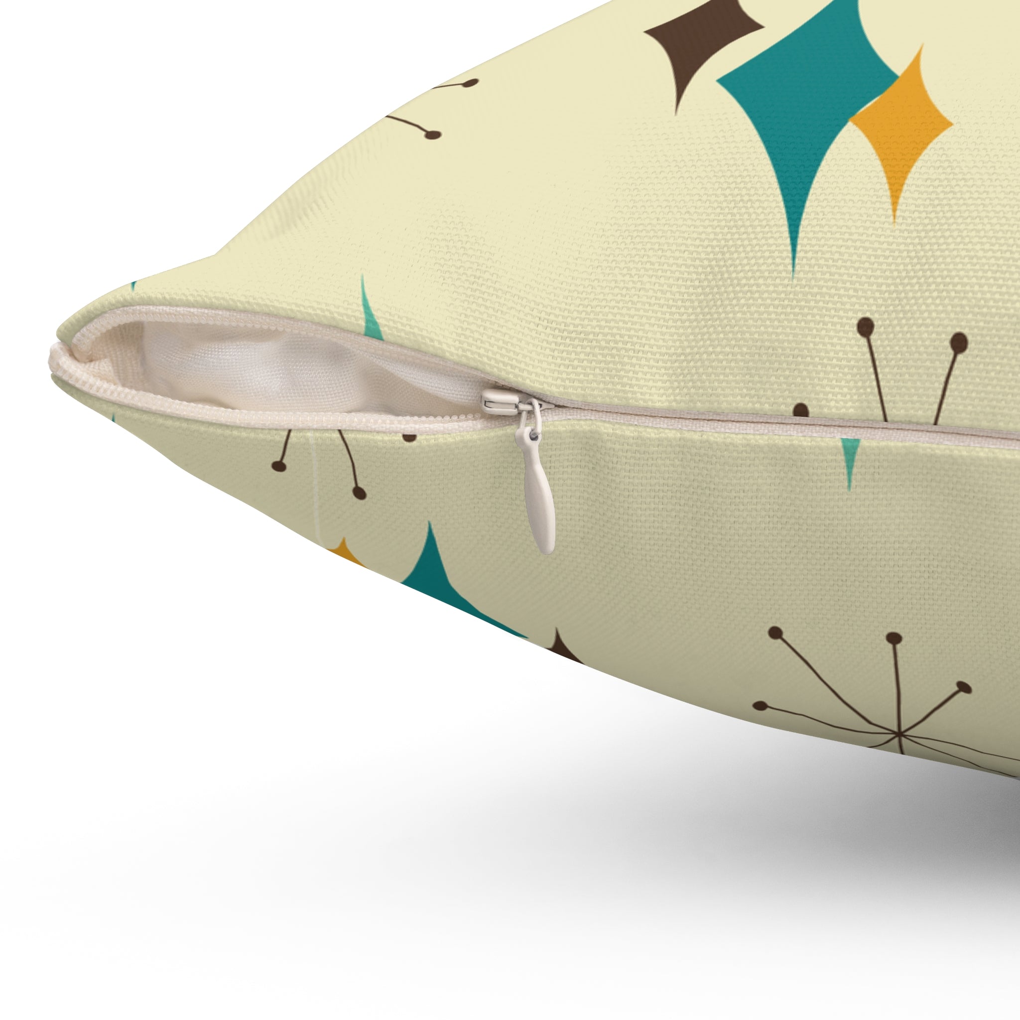 Kate McEnroe New York Mid Century Modern Franciscan Starburst Throw Pillow, Atomic Age Design, Retro Groovy Throw Cushion, Vintage 50s Vibe, Funky Sofa AccentThrow Pillows32943048647854321554