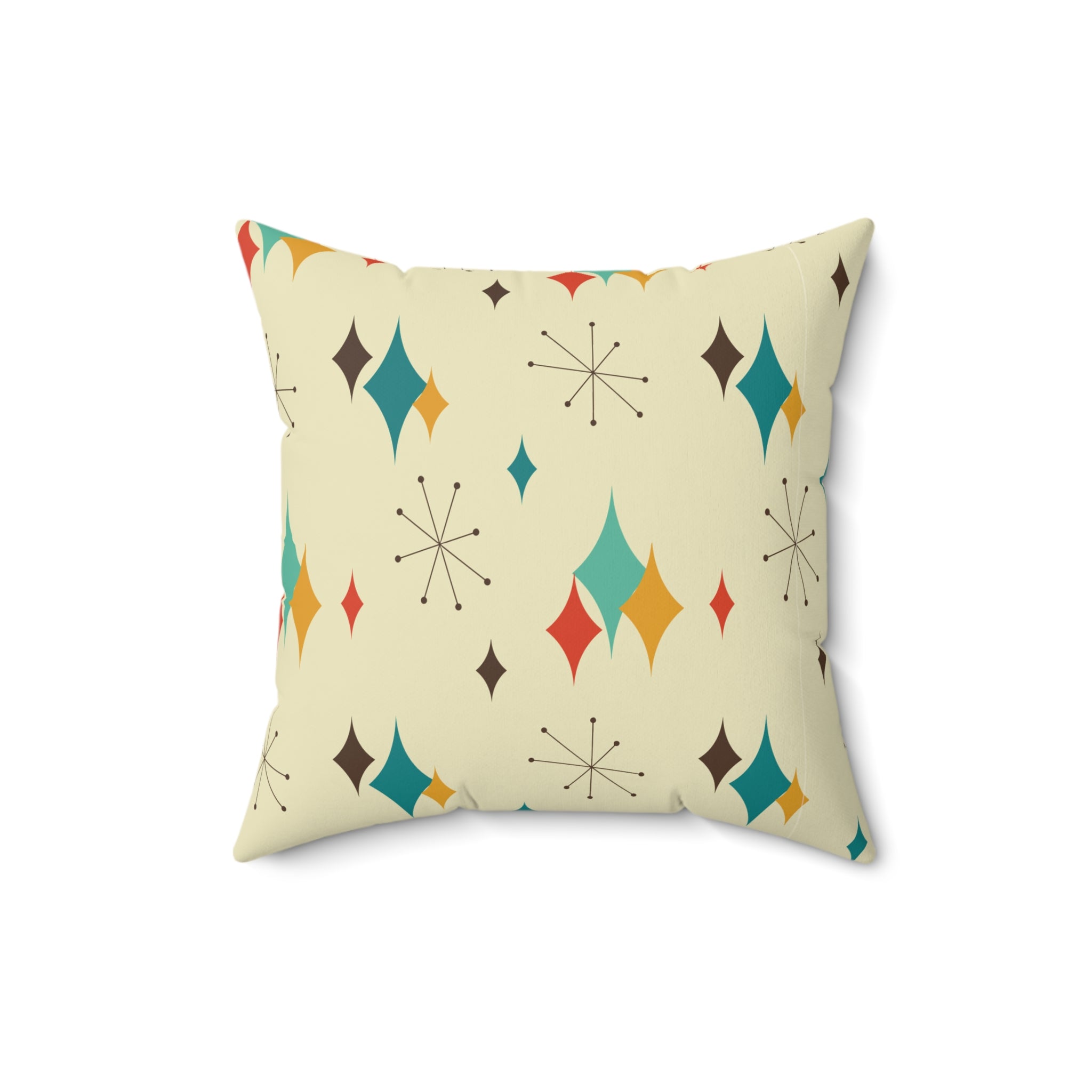 Kate McEnroe New York Mid Century Modern Franciscan Starburst Throw Pillow, Atomic Age Design, Retro Groovy Throw Cushion, Vintage 50s Vibe, Funky Sofa AccentThrow Pillows32943048647854321554