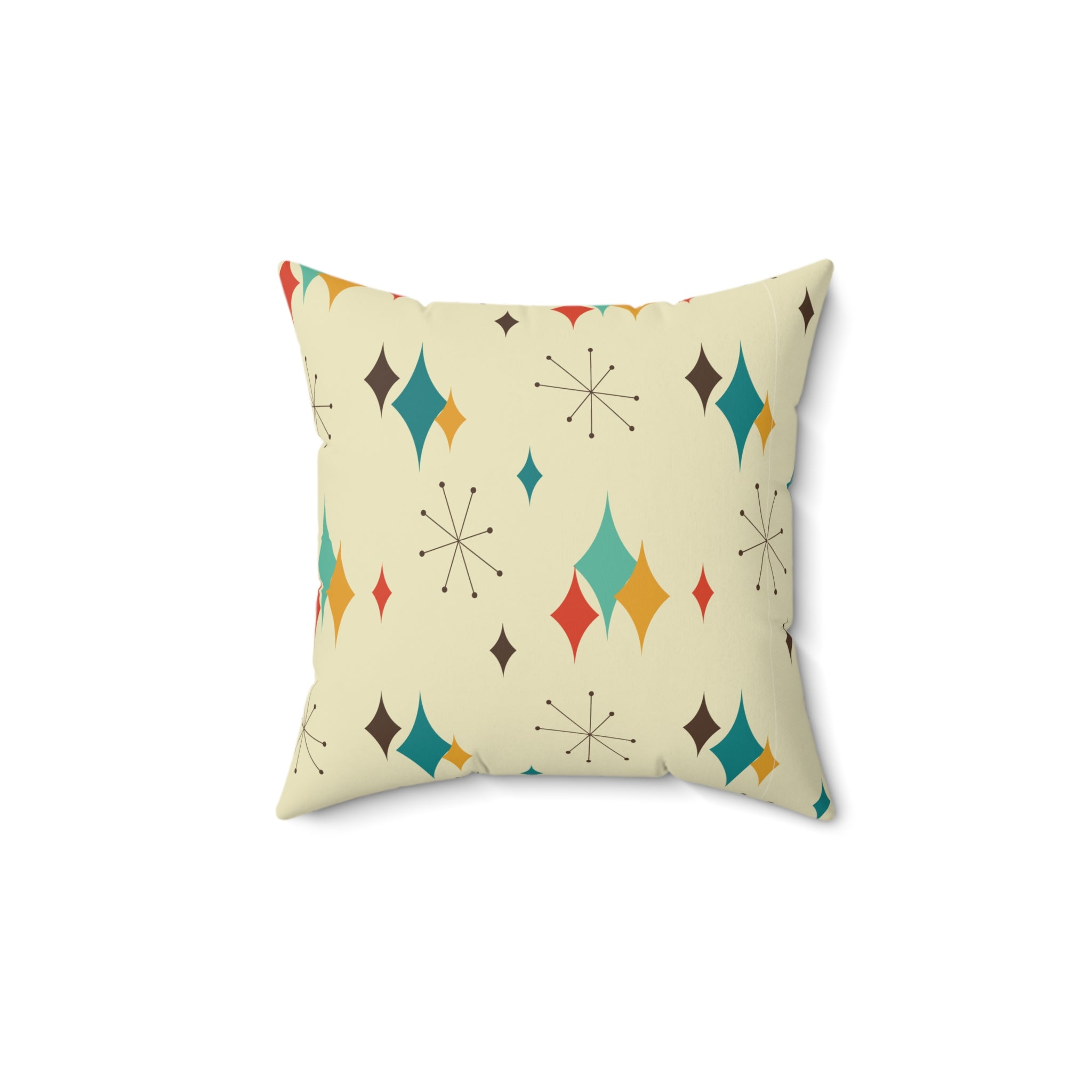 Kate McEnroe New York Mid Century Modern Franciscan Starburst Throw Pillow, Atomic Age Design, Retro Groovy Throw Cushion, Vintage 50s Vibe, Funky Sofa AccentThrow Pillows32943048647854321554