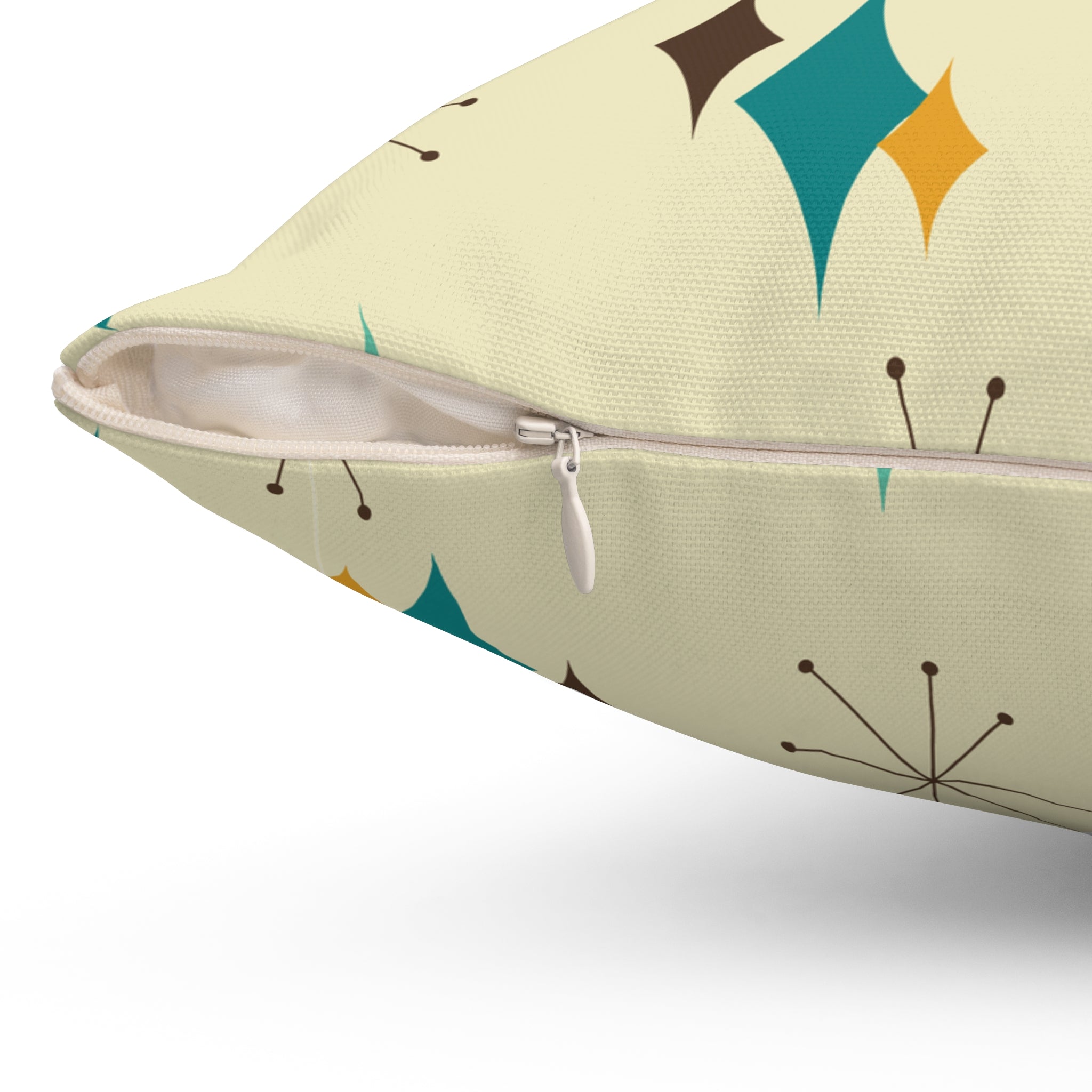 Kate McEnroe New York Mid Century Modern Franciscan Starburst Throw Pillow, Atomic Age Design, Retro Groovy Throw Cushion, Vintage 50s Vibe, Funky Sofa AccentThrow Pillows32943048647854321554