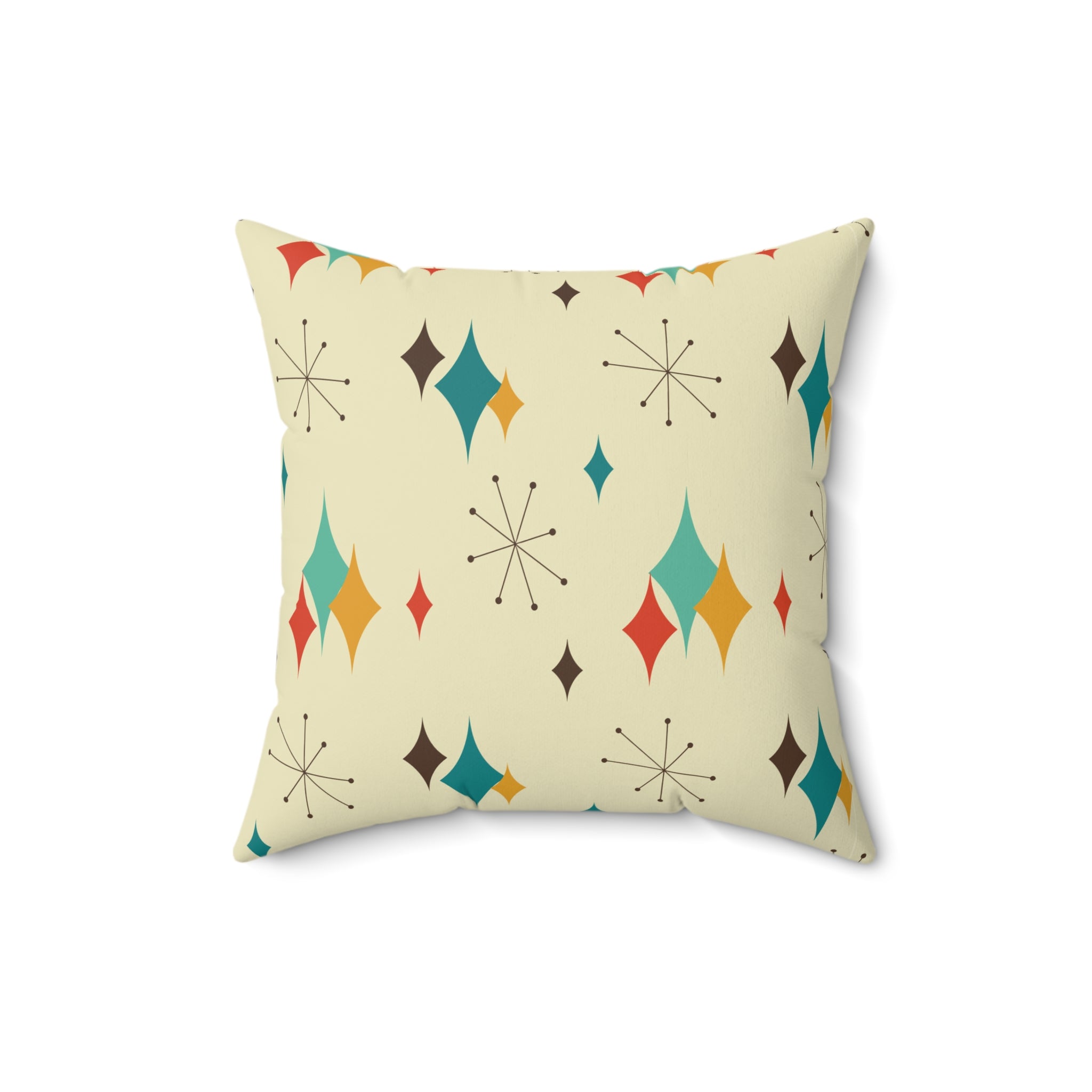 Kate McEnroe New York Mid Century Modern Franciscan Starburst Throw Pillow, Atomic Age Design, Retro Groovy Throw Cushion, Vintage 50s Vibe, Funky Sofa AccentThrow Pillows32943048647854321554
