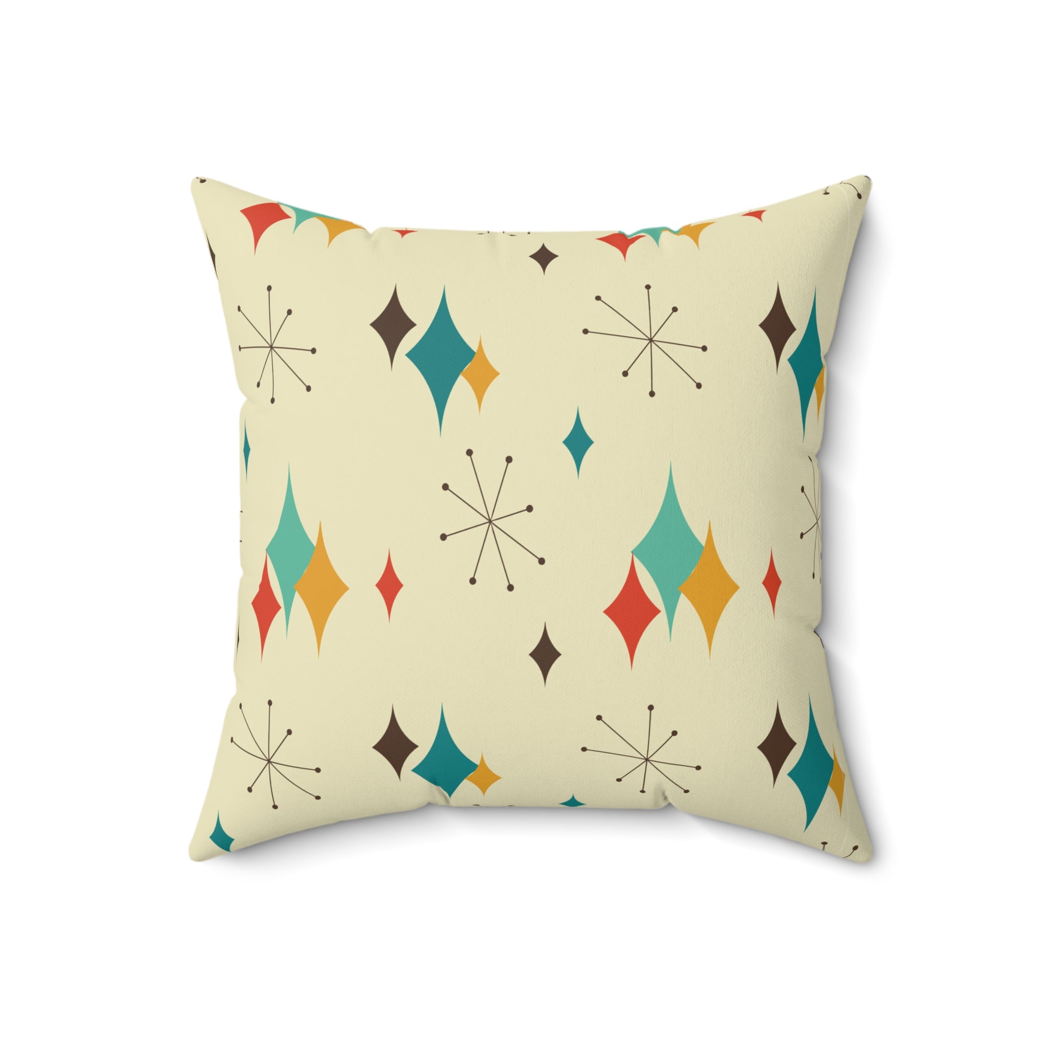 Kate McEnroe New York Mid Century Modern Franciscan Starburst Throw Pillow, Atomic Age Design, Retro Groovy Throw Cushion, Vintage 50s Vibe, Funky Sofa AccentThrow Pillows23083531233631476081