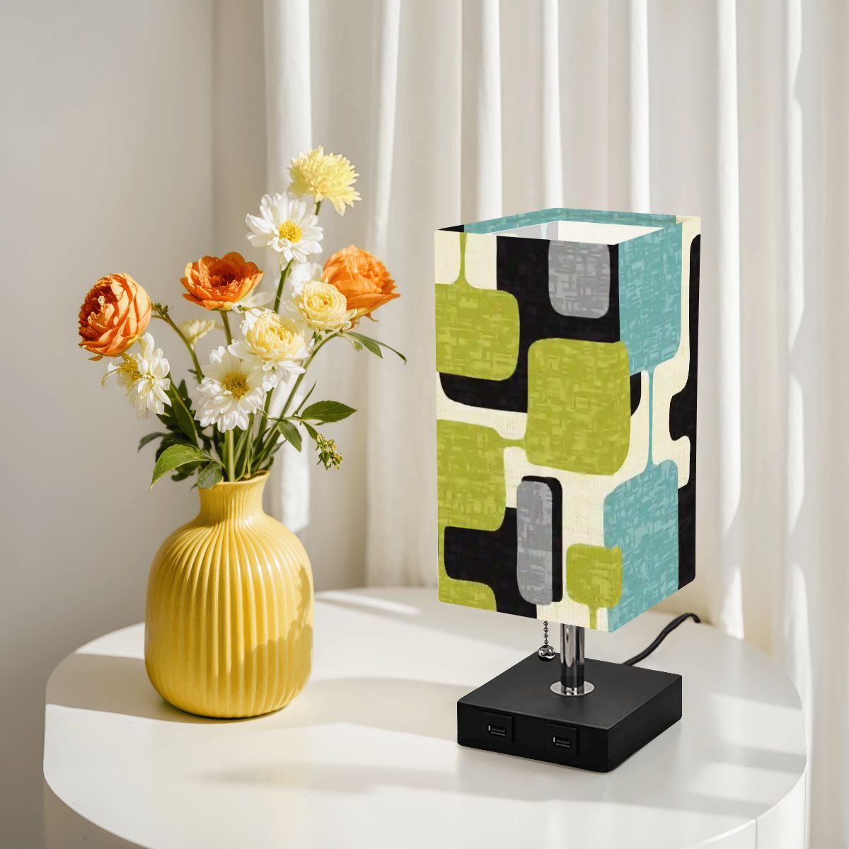 Kate McEnroe New York Mid Century Modern Geometric Abstract Desk LampTable LampstvrVRjHdpn