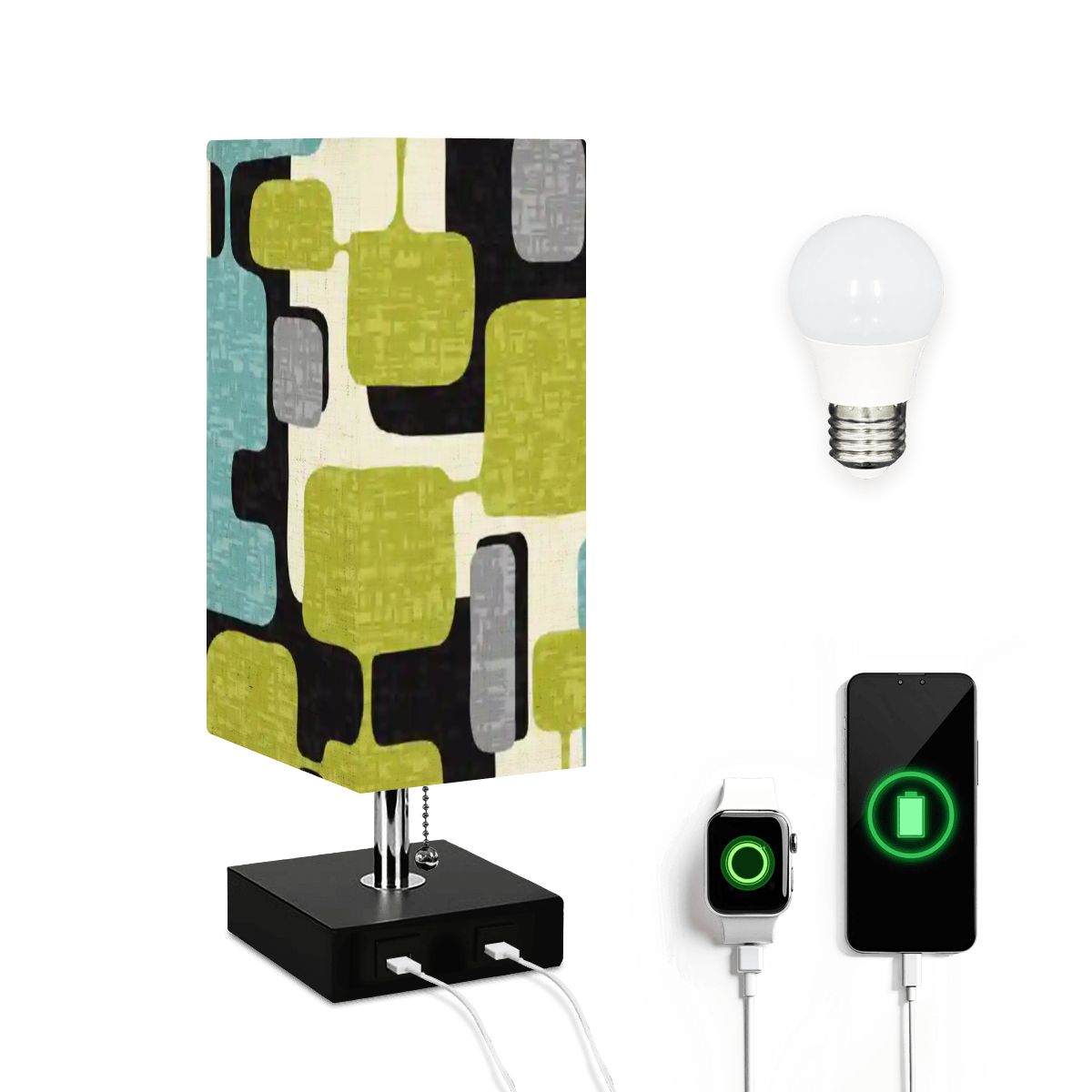 Kate McEnroe New York Mid Century Modern Geometric Abstract Desk LampTable LampstvrVRjHdpn