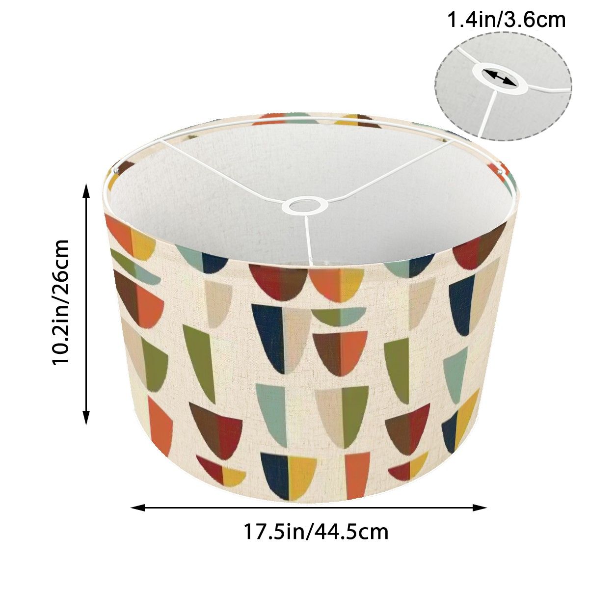 Kate McEnroe New York Mid Century Modern Geometric Abstract Drum Lamp ShadeLamp Shades97sXvq18GO