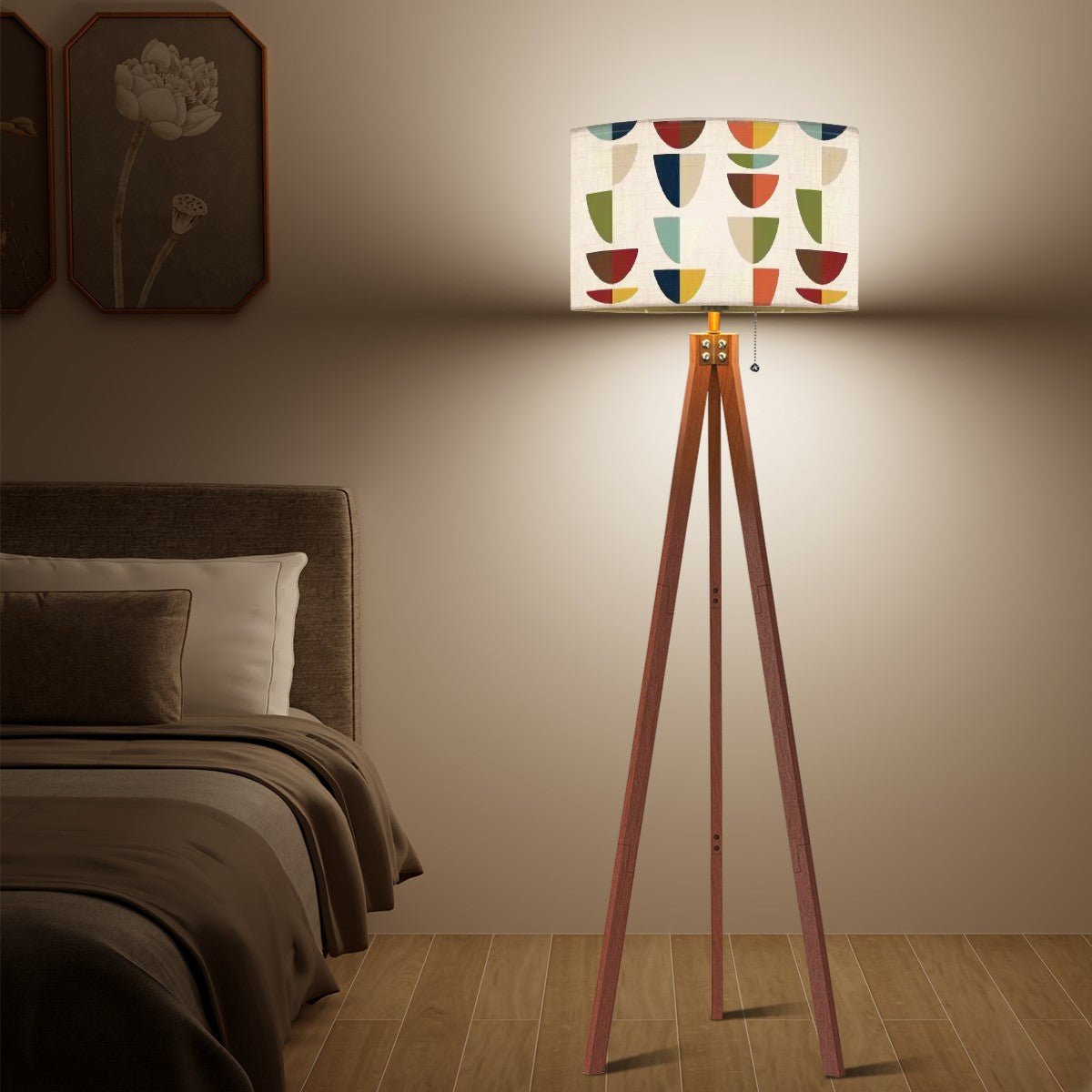 Kate McEnroe New York Mid Century Modern Geometric Abstract Drum Lamp ShadeLamp Shades97sXvq18GO