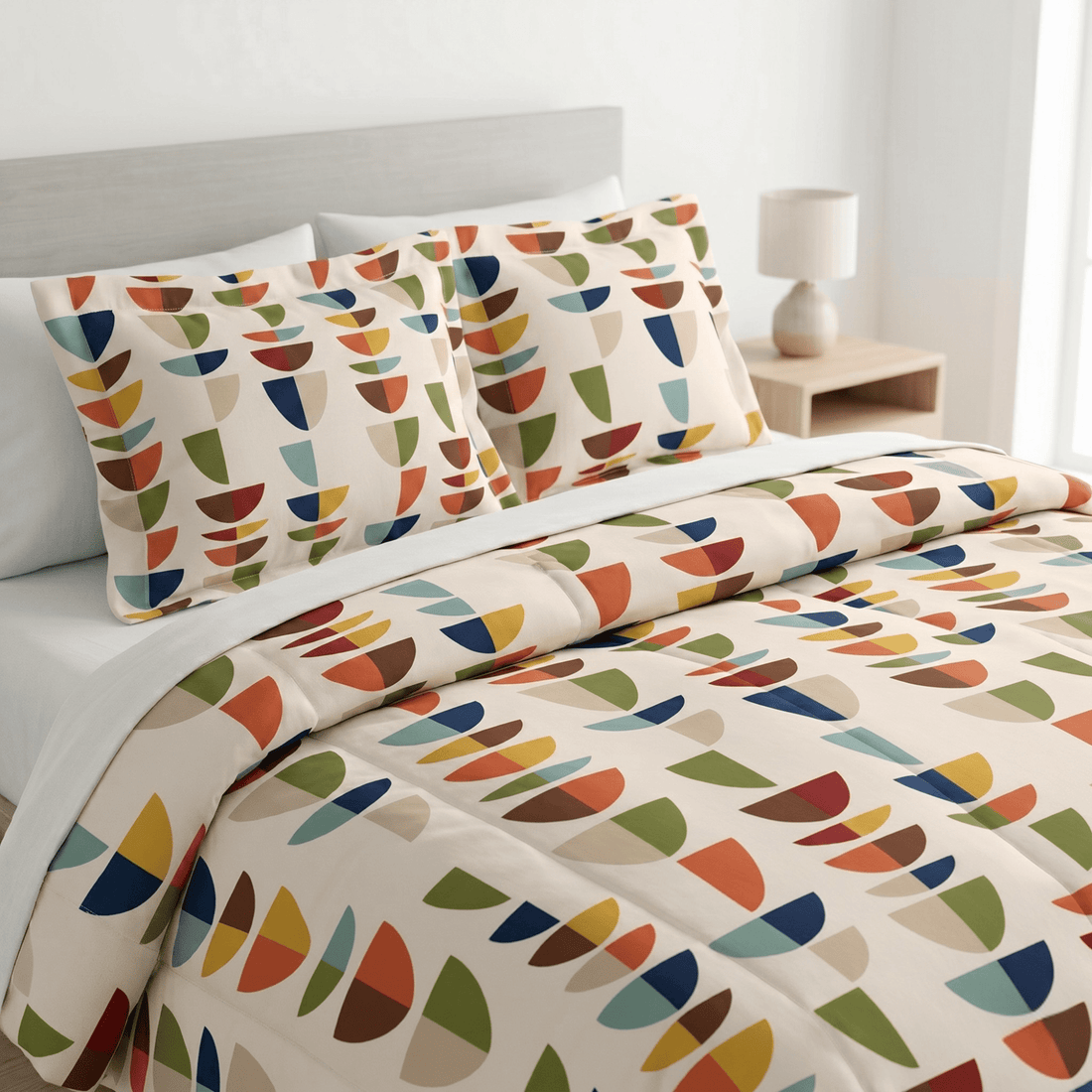 Kate McEnroe New York Mid Century Modern Geometric Abstract Pillow Sham 2pcs, Retro MCM BeddingPillow Shams10162575264835923750