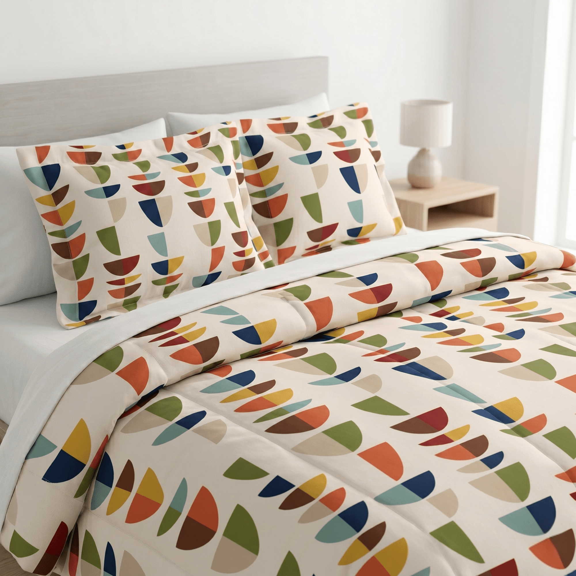 Kate McEnroe New York Mid Century Modern Geometric Abstract Pillow Sham 2pcs, Retro MCM BeddingPillow Shams10162575264835923750