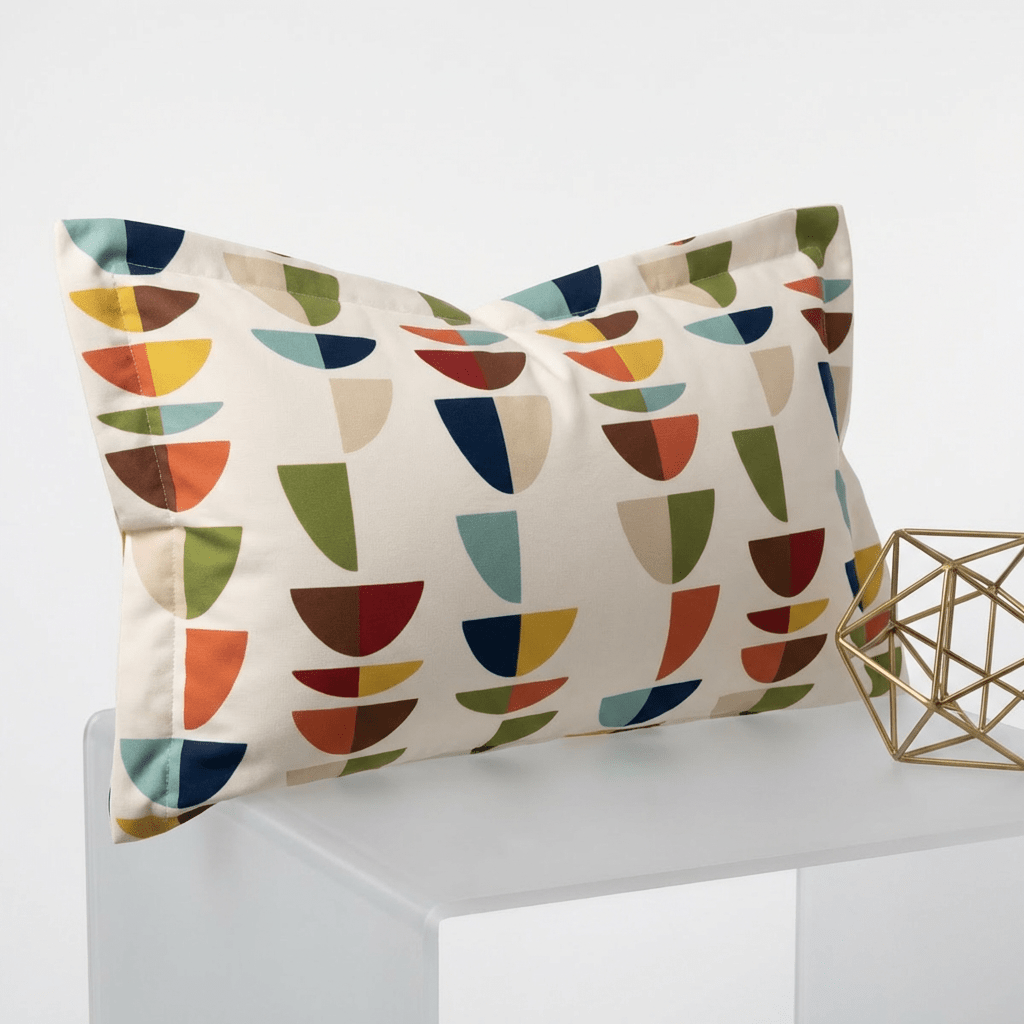 Kate McEnroe New York Mid Century Modern Geometric Abstract Pillow Sham 2pcs, Retro MCM BeddingPillow Shams21830375130472140951