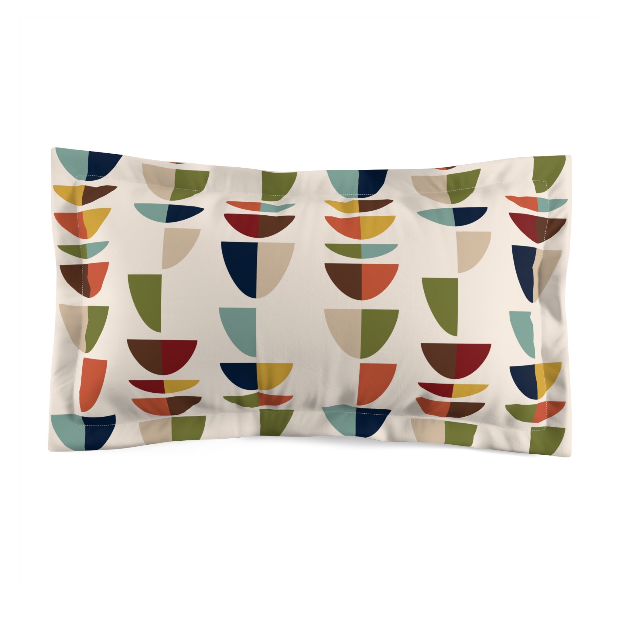 Kate McEnroe New York Mid Century Modern Geometric Abstract Pillow Sham 2pcs, Retro MCM BeddingPillow Shams21830375130472140951