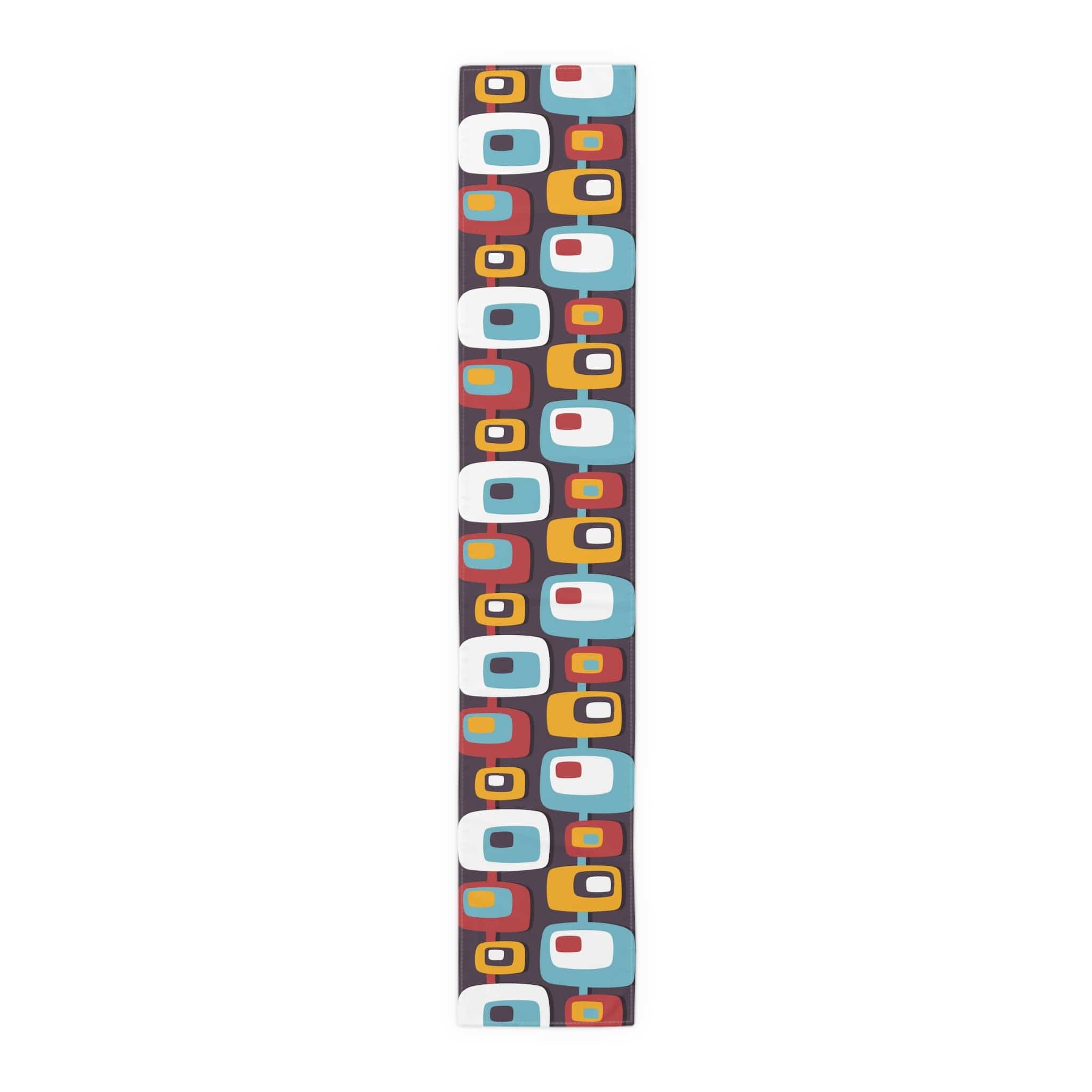 Kate McEnroe New York Mid Century Modern Geometric Abstract Squares Table Runner (Cotton, Poly)Table Runners19011059915990492799