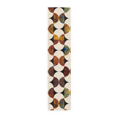 Kate McEnroe New York Mid Century Modern Geometric Abstract Table Runner, Brown, Blue Beige Retro Table DecorTable Runners21294941741777202889