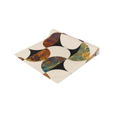 Kate McEnroe New York Mid Century Modern Geometric Abstract Table Runner, Brown, Blue Beige Retro Table DecorTable Runners47790153180242797487