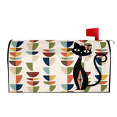 Kate McEnroe New York Mid Century Modern Geometric Atomic Cat Magnetic Mailbox CoverMailbox CoversQgHTZxa9US