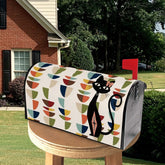 Kate McEnroe New York Mid Century Modern Geometric Atomic Cat Magnetic Mailbox CoverMailbox CoversQgHTZxa9US
