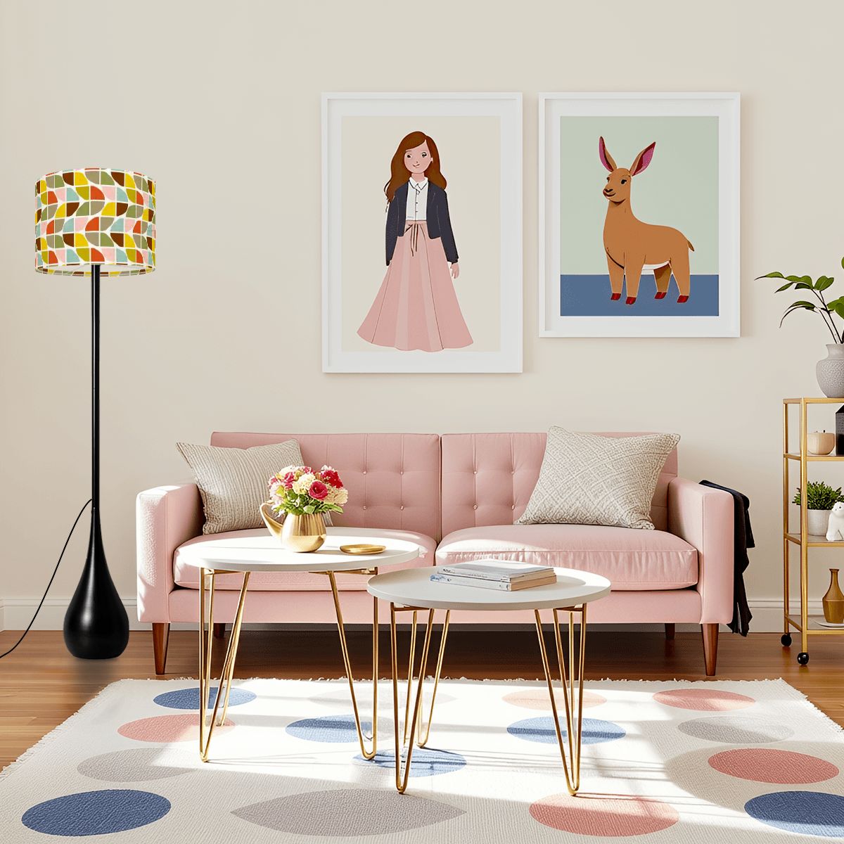 Kate McEnroe New York Mid Century Modern Geometric Boomerang Teardrop Floor LampFloor Lamps4n4QQEGtOY