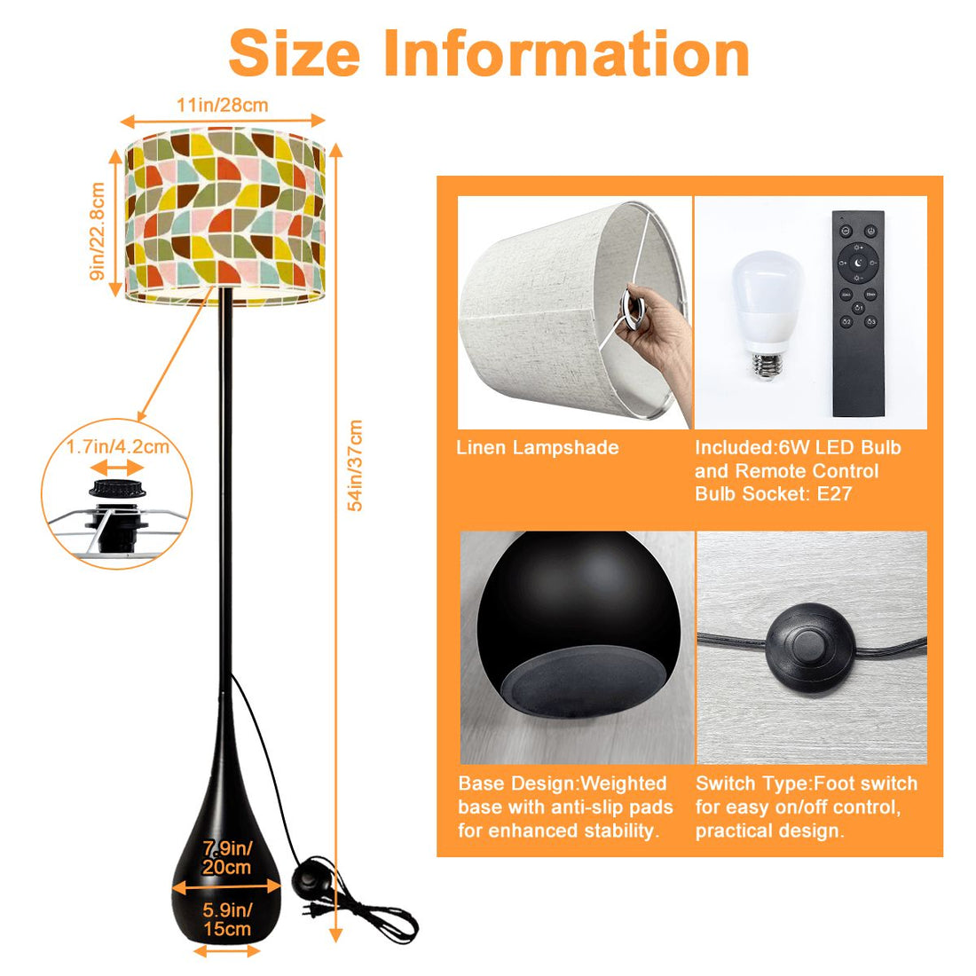 Kate McEnroe New York Mid Century Modern Geometric Boomerang Teardrop Floor LampFloor Lamps4n4QQEGtOY