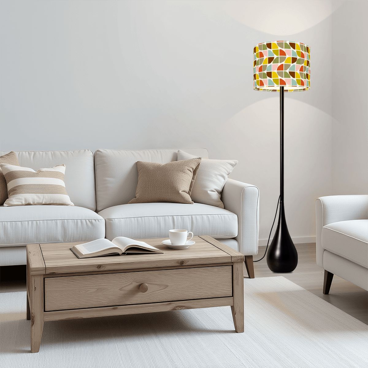 Kate McEnroe New York Mid Century Modern Geometric Boomerang Teardrop Floor LampFloor Lamps4n4QQEGtOY