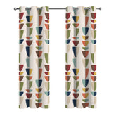 Kate McEnroe New York Mid Century Modern Geometric Curtains, Set of 2 Grommet PanelsWindow CurtainsD3377534