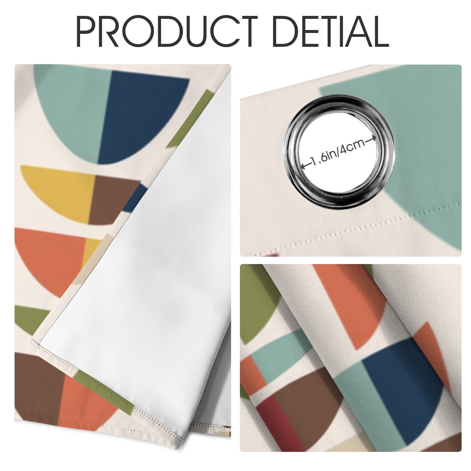 Kate McEnroe New York Mid Century Modern Geometric Curtains, Set of 2 Grommet PanelsWindow CurtainsD3377534