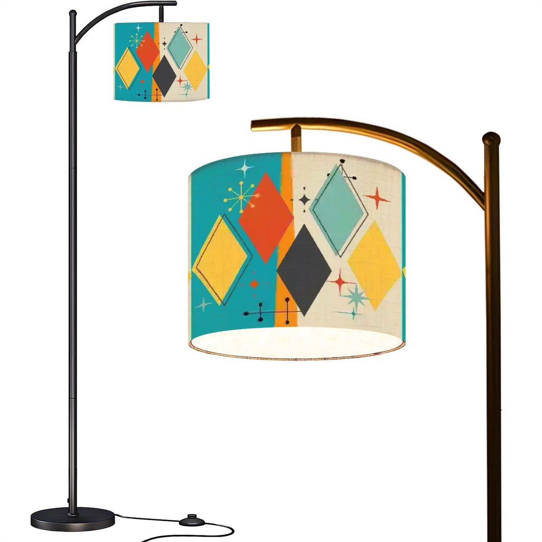 Kate McEnroe New York Mid Century Modern Geometric Diamond Arc Floor LampFloor LampshxuK2pqbTm