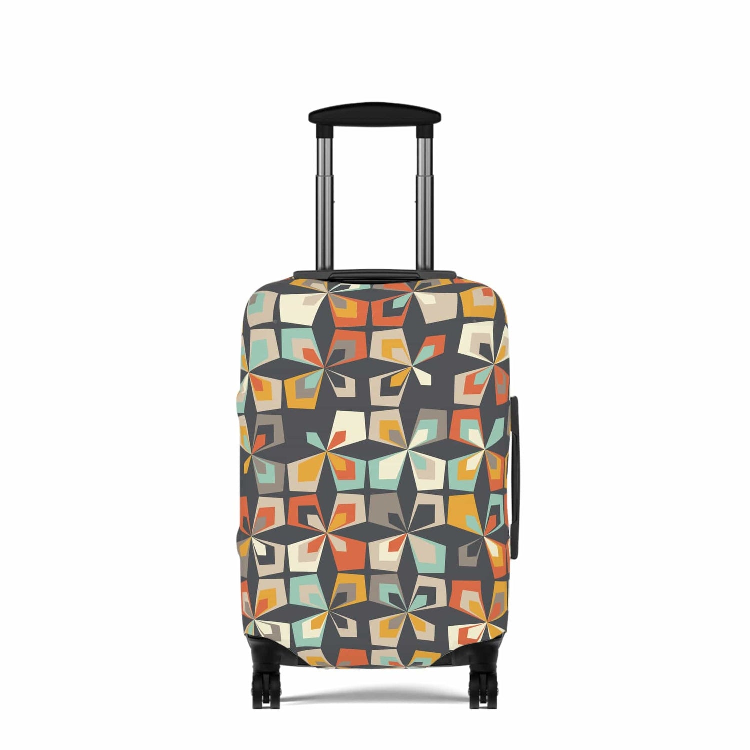 Kate McEnroe New York Mid Century Modern Geometric Diamond Luggage Cover, Scandinavian Flower Suitcase Protector, Retro Travel AccessoryLuggage Covers19926612637851161645