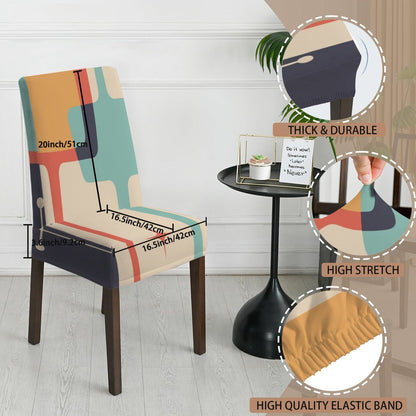 Kate McEnroe New York Mid Century Modern Geometric Dining Chair CoversChair SlipcoversD3231135