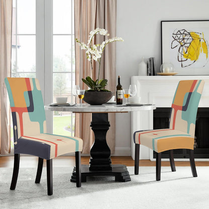 Kate McEnroe New York Mid Century Modern Geometric Dining Chair CoversChair SlipcoversD3231135