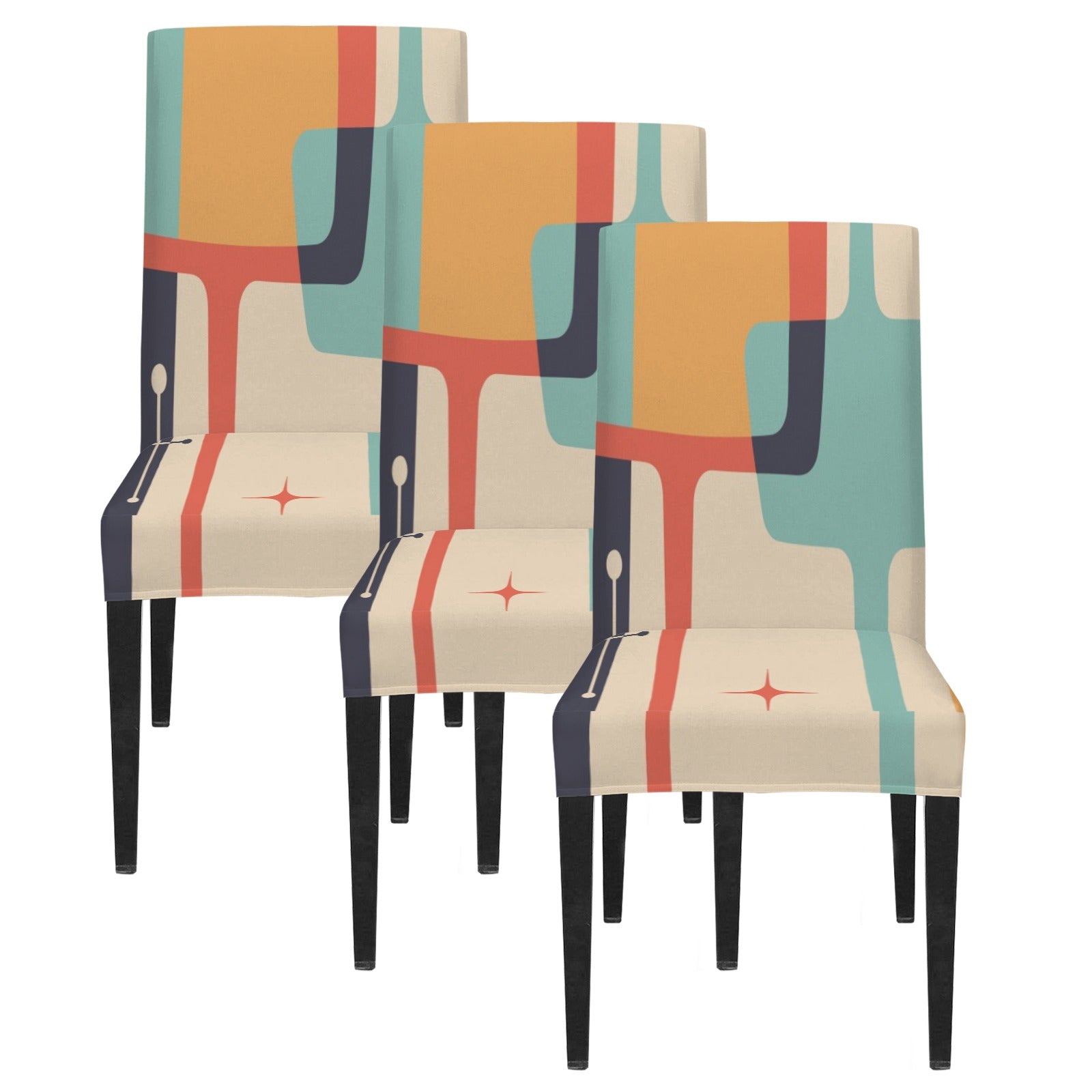 Kate McEnroe New York Mid Century Modern Geometric Dining Chair CoversChair SlipcoversD3231136