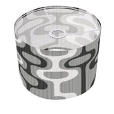 Kate McEnroe New York Mid Century Modern Geometric Gray Drum Lamp ShadeLamp ShadesnmCAgKCDN2