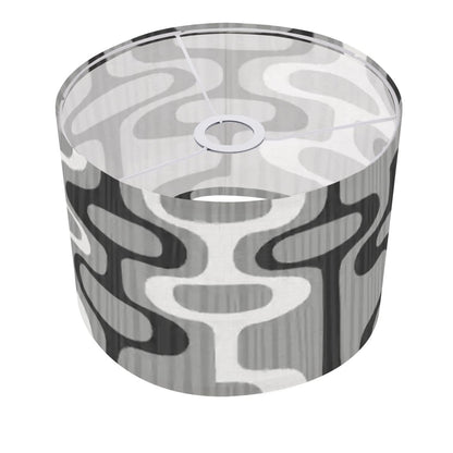 Kate McEnroe New York Mid Century Modern Geometric Gray Drum Lamp ShadeLamp ShadesnmCAgKCDN2