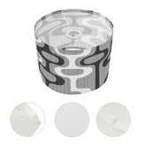 Kate McEnroe New York Mid Century Modern Geometric Gray Drum Lamp ShadeLamp ShadesnmCAgKCDN2